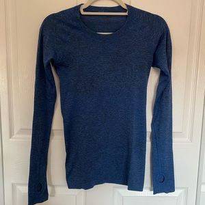 LULULEMON Blue Swiftly Tech Long Sleeved Shirt